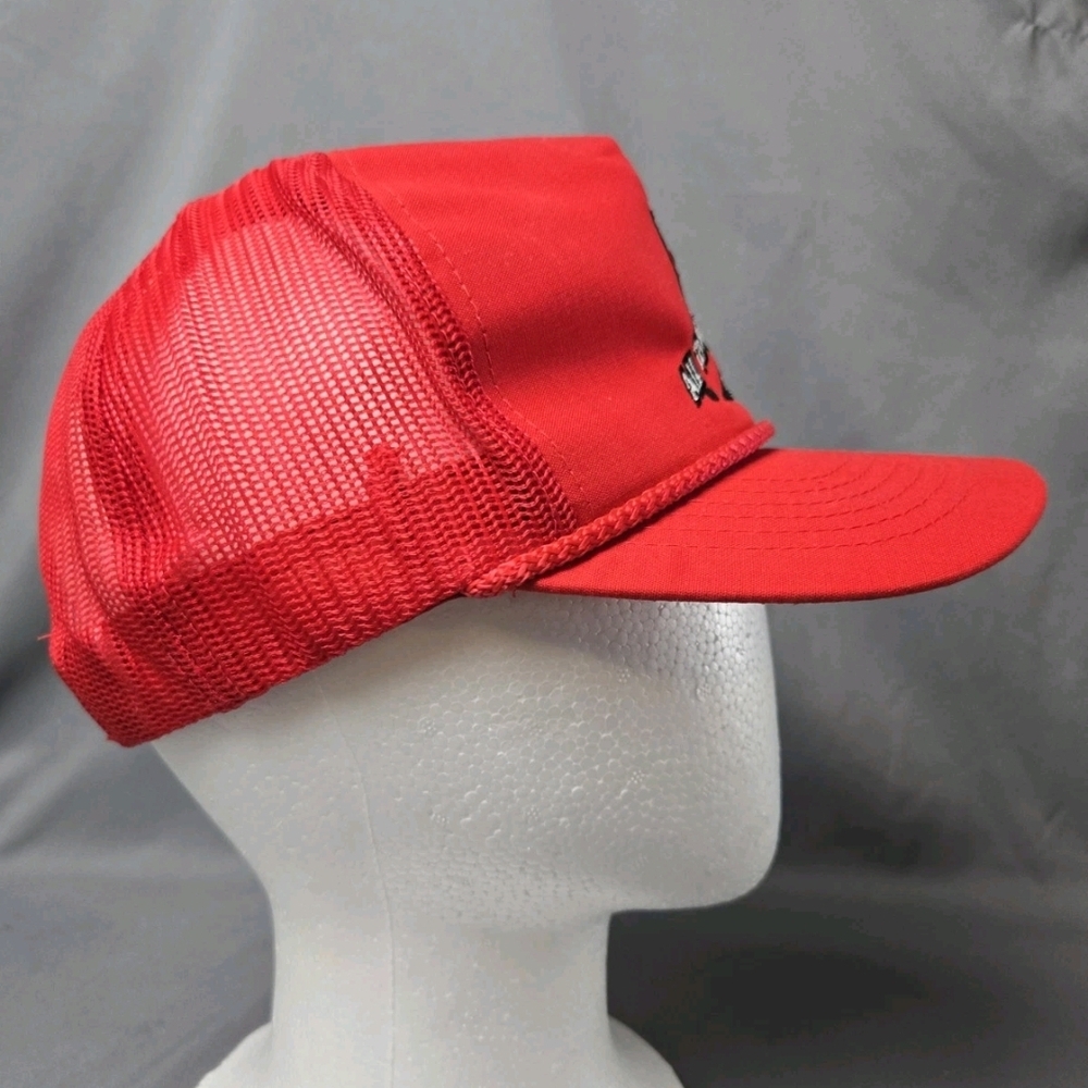 Vintage Red DewEze All Terrain Mower Truckers Cap Mesh Snapback Hat - Picture 5 of 8